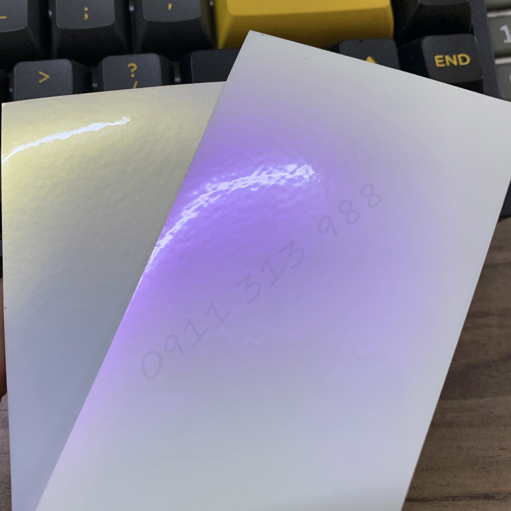 Decal trắng ngọc trai dán ô tô khổ 1.52m