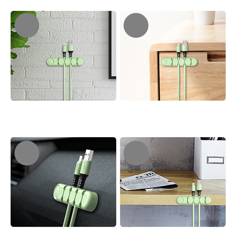 Dụng cụ cố định dây cáp USB/ tai nghe/ dây cáp bằng silicone tiện dụng