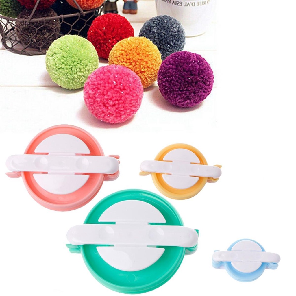 Bộ Dụng Cụ 4 Kích Cỡ Làm Quả Cầu Bông Pompom