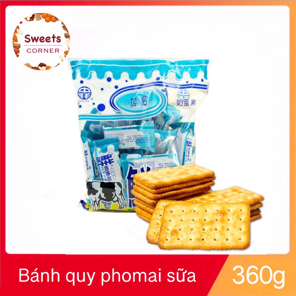 Bánh quy phô mai sữa Butter Cheese Biscuits Đài Loan 360g (2 loại)