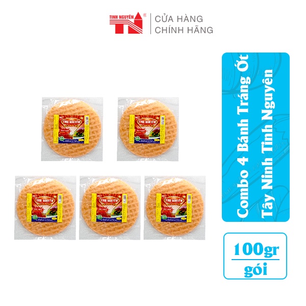 Combo 5 Bánh Tráng Ớt Tây Ninh Tinh Nguyên (100g/gói)