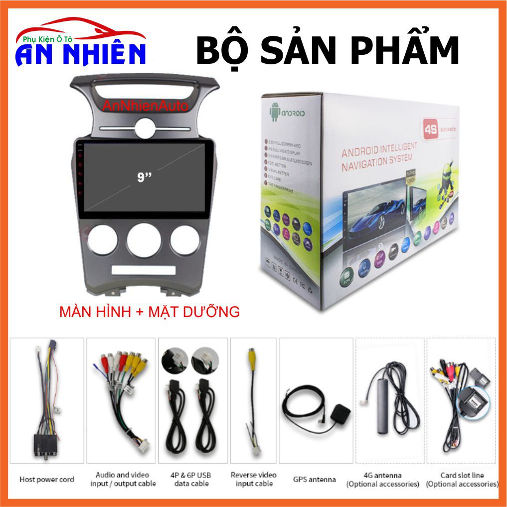 Màn Hình 9 inch Cho Xe CARENS (ĐH Cơ) - Màn Hình DVD Android Tặng Kèm Mặt Dưỡng Giắc Zin Cho KIA Carens