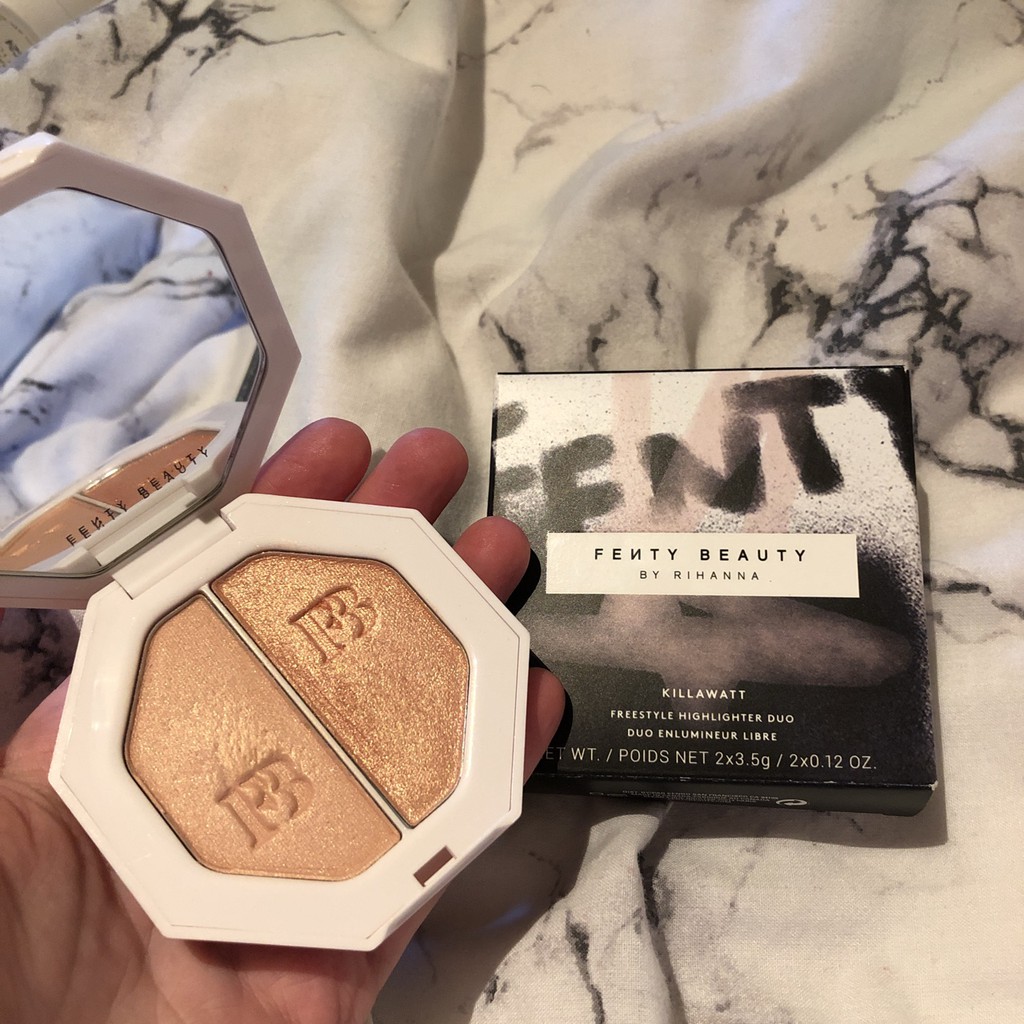 [FULLSIZE UNBOX 2 x 3.5 G ] PHẤN BẮT SÁNG ĐÌNH ĐÁM FENTY BEAUTY KILLAWATT FREESTYLE HIGHLIGHTER DUO (MEAN MONEY / HUSTAL | BigBuy360 - bigbuy360.vn