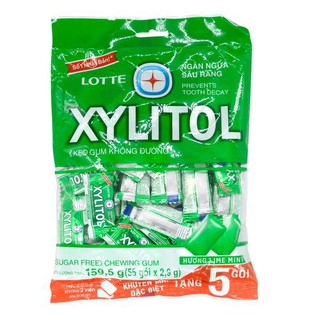 Kẹo Gum Không Đường Lotte Xylitol ngừa sâu răng ăn khi ăn vặt ngày tết ( Túi 55 cái) hàng loại 1 chính hãng