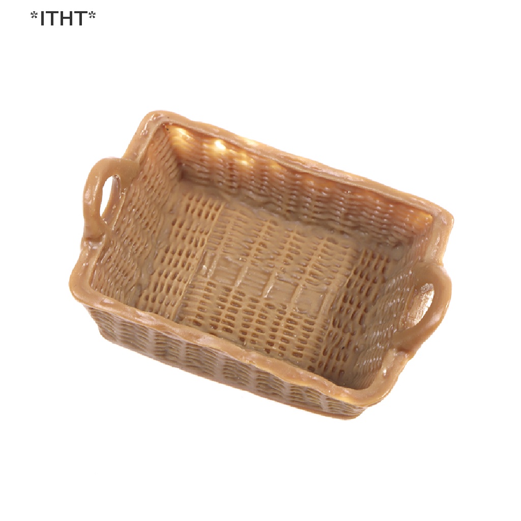 Giỏ Đựng Thức Ăn Bằng Nhựa Resin Dễ Thương Trang Trí Nhà Búp Bê Tỷ Lệ 1 / 12