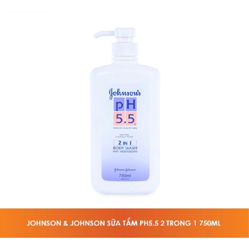 Sữa tắm PH hạnh nhân,2in1  Johnson 750ml