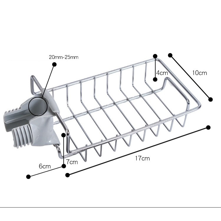 [Inox xịn] Giá Treo Để Miếng Rửa Chén/ Xà Phòng/ Bông Tắm Cho Bồn Rửa Chén