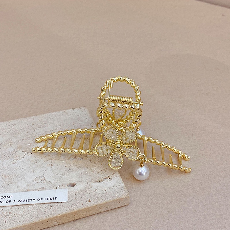 Kẹp tóc Haimeikang hình hoa khảm ngọc trai kiểu Hàn Quốc thanh lịch