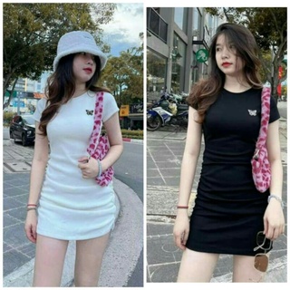 Váy Body Rúm Hông Chất Bo Tăm  ,Đầm Nữ Ôm Dáng Cực Xinh