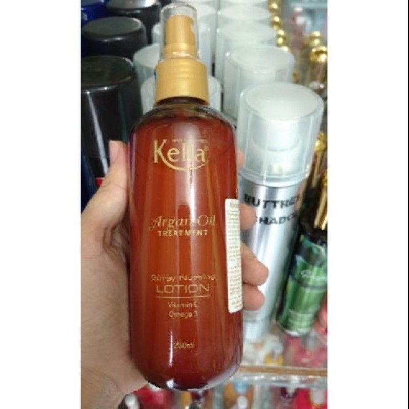 XỊT DƯỠNG TÓC KELLA ARGAN OIL SPRAY NURSING LOTION 250ML CHÍNH HÃNG