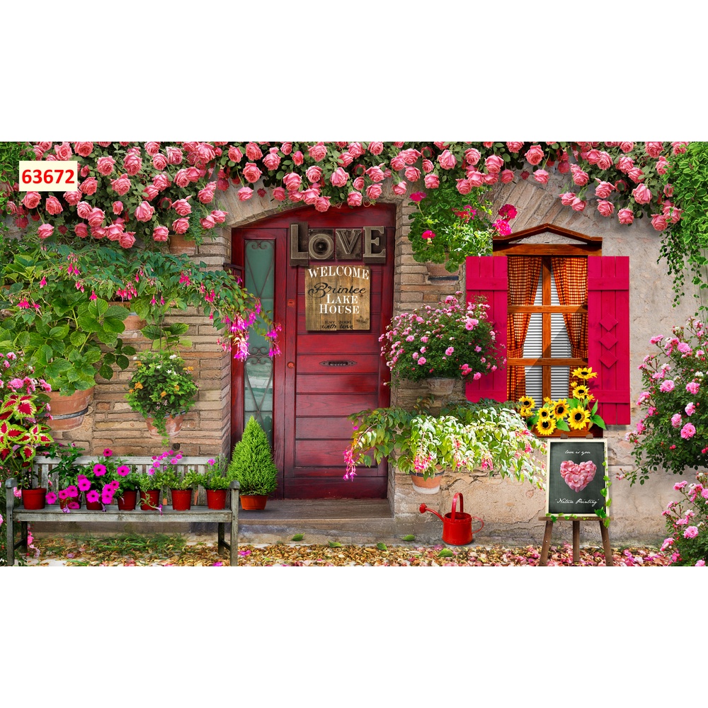 Tranh dán tường quán ăn Quán Cafe, Trà Sữa, Trang Trí Cửa Hàng