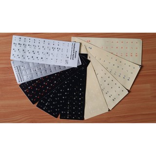 Set 9 Miếng dán bàn phím tiếng Hàn 9 màu