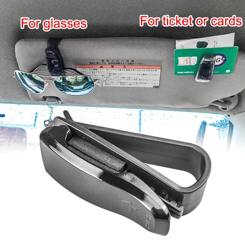 Tấm Che Nắng ABS 180 Độ Dành Cho Xe Hơi° Kẹp Giữ Mắt Kính / Thẻ Đa Năng Kèm Kẹp Xốp Tiện Dụng