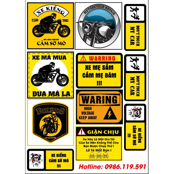 Trọn Bộ Tem Cảnh Báo Siêu Rẻ