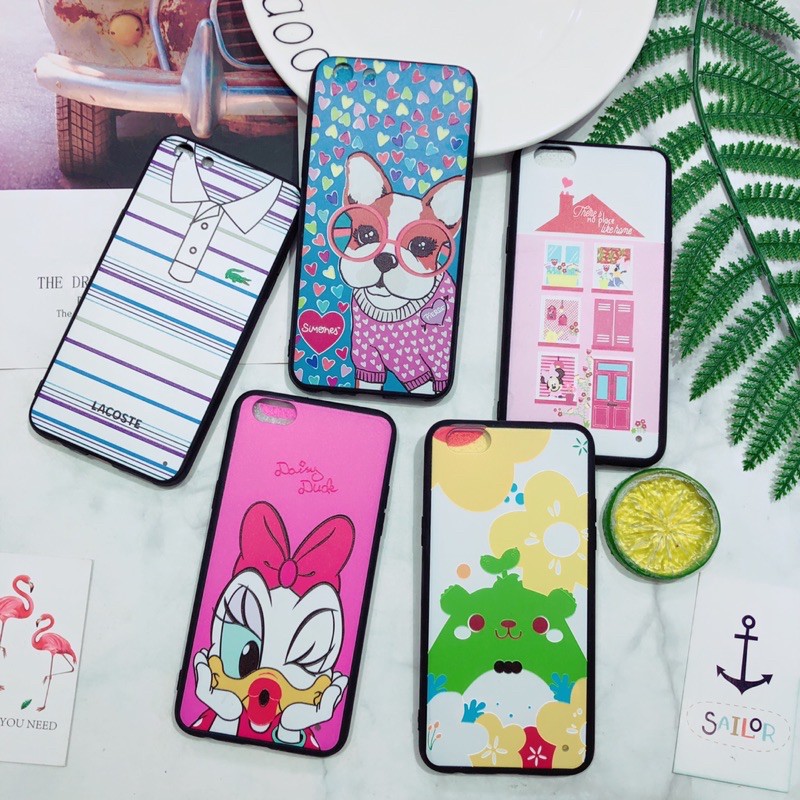 Ốp Lưng Oppo F3 Viền Nhựa Dẻo Hình Cún Đeo Kính Kute