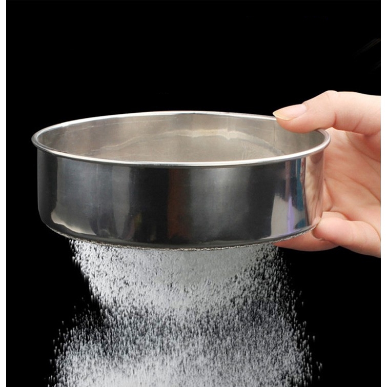 Dụng cụ lưới rây bột bằng thép không gỉ tiện lợi