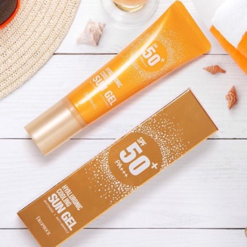 Kem Chống Nắng DEOPROCE Hyaluronic Cooling Sun Gel SPF50+ PA+++ 50g [Dạng gel trong suốt không nặng da]