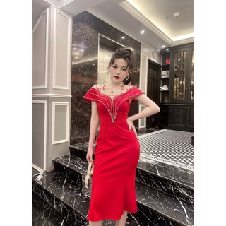 Đầm Body đuôi Cá kết pha lê - YB220159