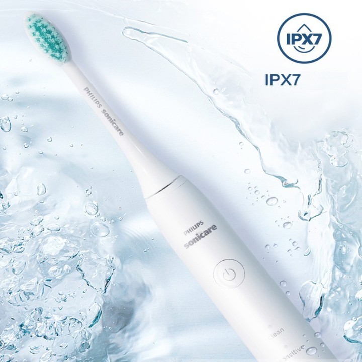 Bàn chải đánh răng điện, thương hiệu cao cấp Philips HX2421, chống nước IPX7, 2 chế độ cơ bản loại bỏ 90% vết bẩn