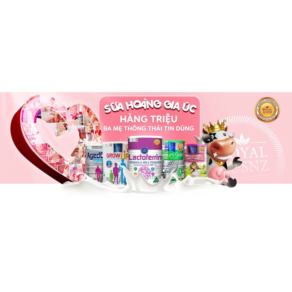 Sữa Lạc Đà Hoàng Gia Úc Royal AUSNZ GROW UP MILK POWDER Hỗ Trợ Phát Triển Chiều Cao Cho Trẻ Từ 3 hộp 900g