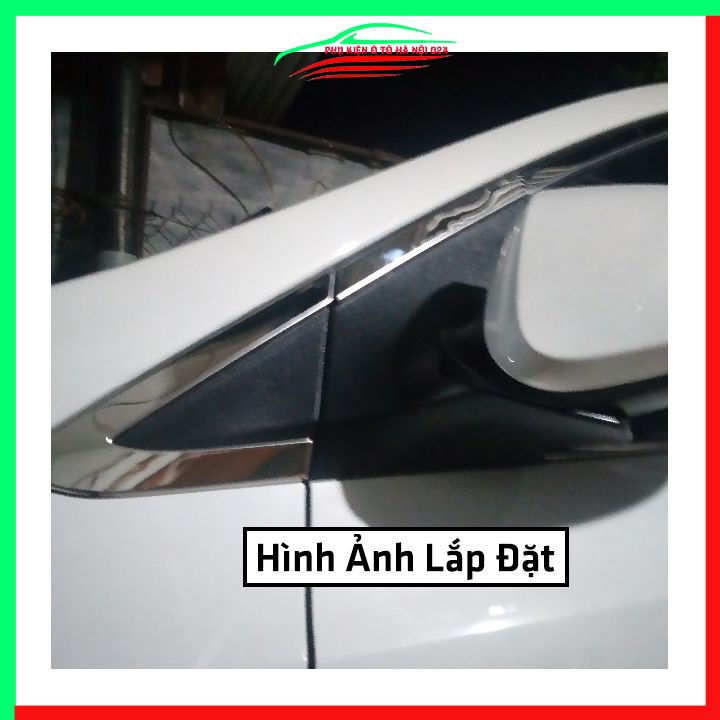 Bộ nẹp viền chân kính cong kính Hyundai i10 Sedan 2014-2021 Inox sáng bóng chuẩn form xe