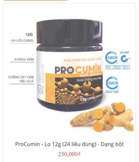 Tinh bột nghệ pro cumin