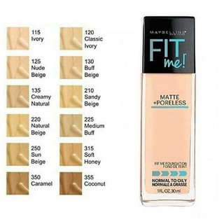 Kem nền Maybelline fit me matte + poreless foundation