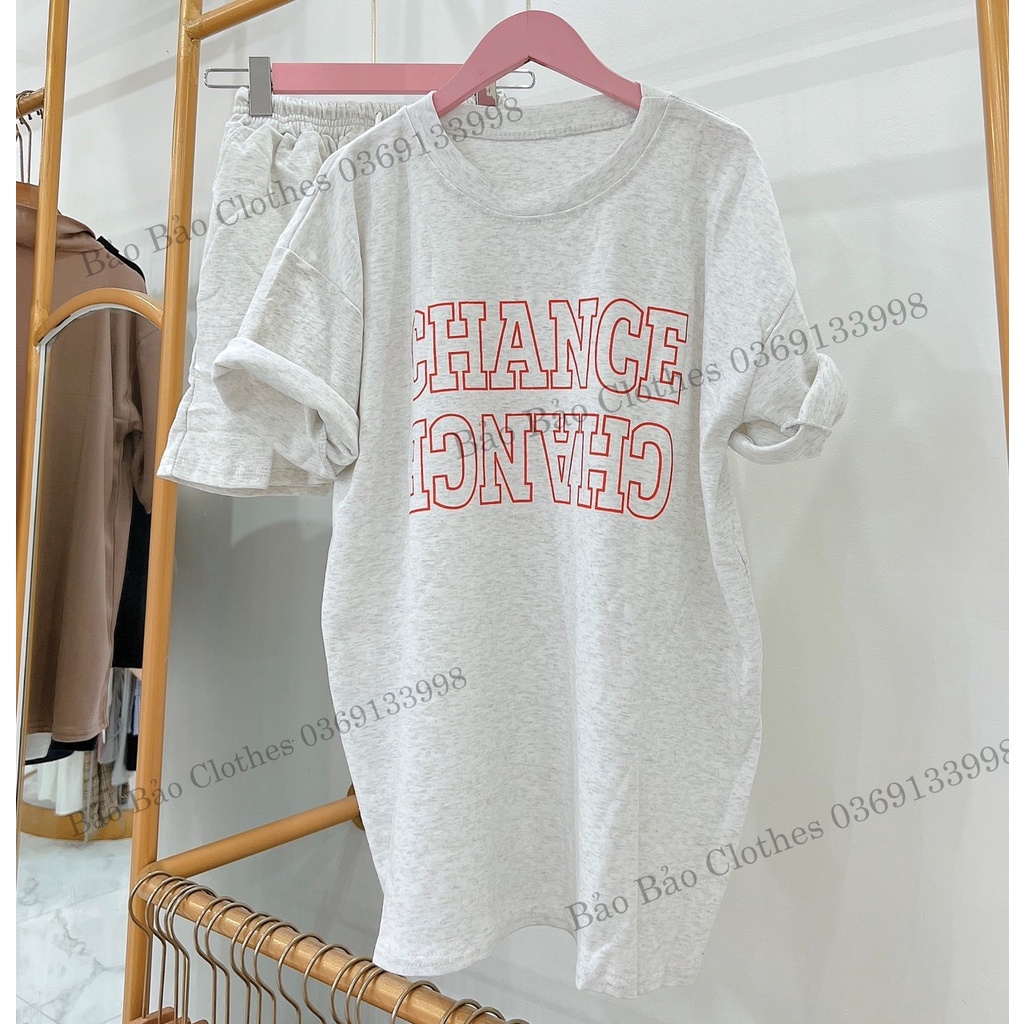 Bộ Đùi Nam Nữ Form Rộng Hàn Quốc Chance - Bộ Đùi Tay Lỡ  Dày Mịn Thoáng Mát Thiết Kế  Kiểu Dáng Năng Động