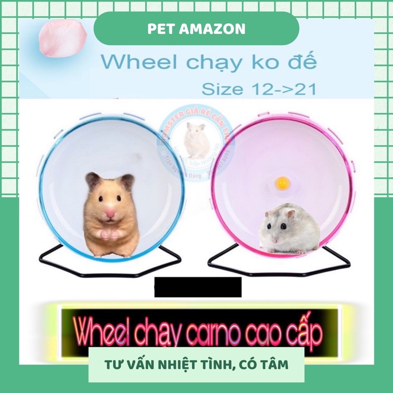 WHEEL CHẠY SILEN MIKA CHO HAMSTER[ không kèm đế ]