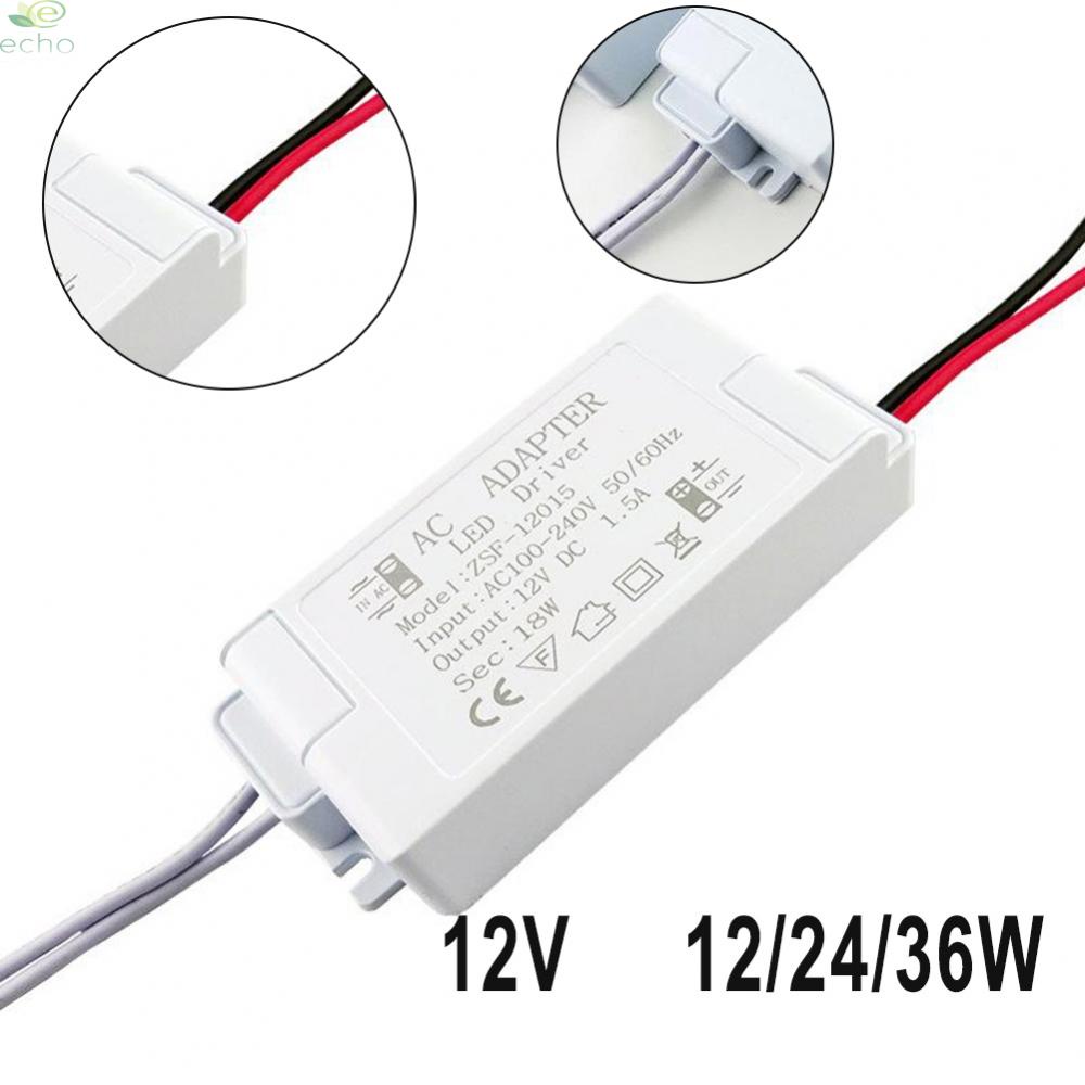 ECHO~LED Driver Adapter 12W/24W/36W AC220 -240V To DC12V For Led Strip Light#Ready Stock