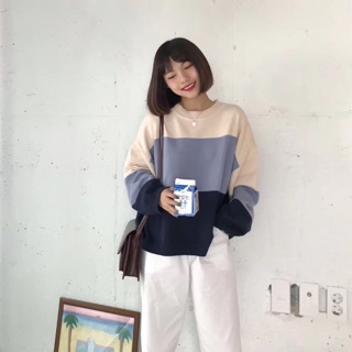 Áo len pha màu