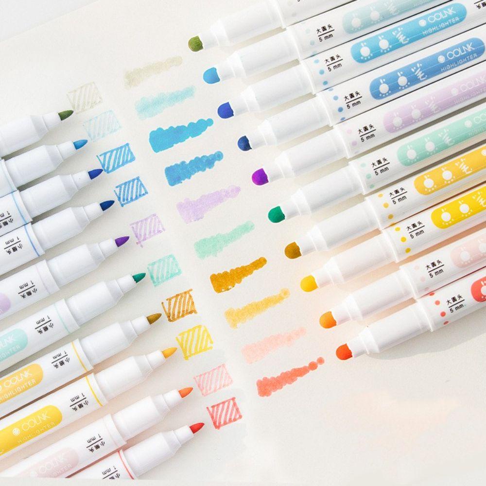PEWANY Bộ 6 Bút Vẽ Graffiti Hai Đầu Siêu Bền Tiện Dụng Cho Học Sinh / Văn Phòng
