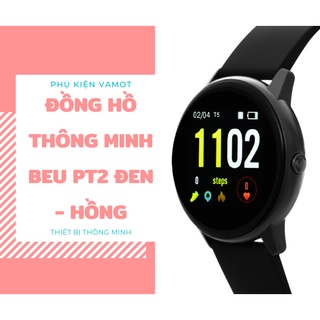 Đồng hồ thông minh BeU PT2 Đen - hồng