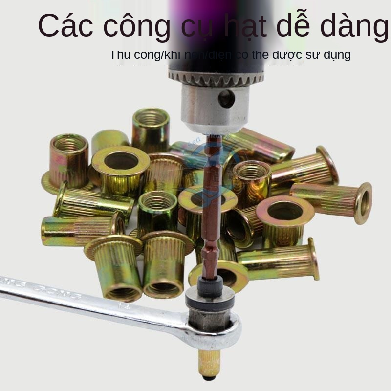 Máy kéo đa năng bằng tay điện khí nén Haifeisha LM83) Súng bắn đinh tán đinh tán đai ốc súng bắn đinh tán