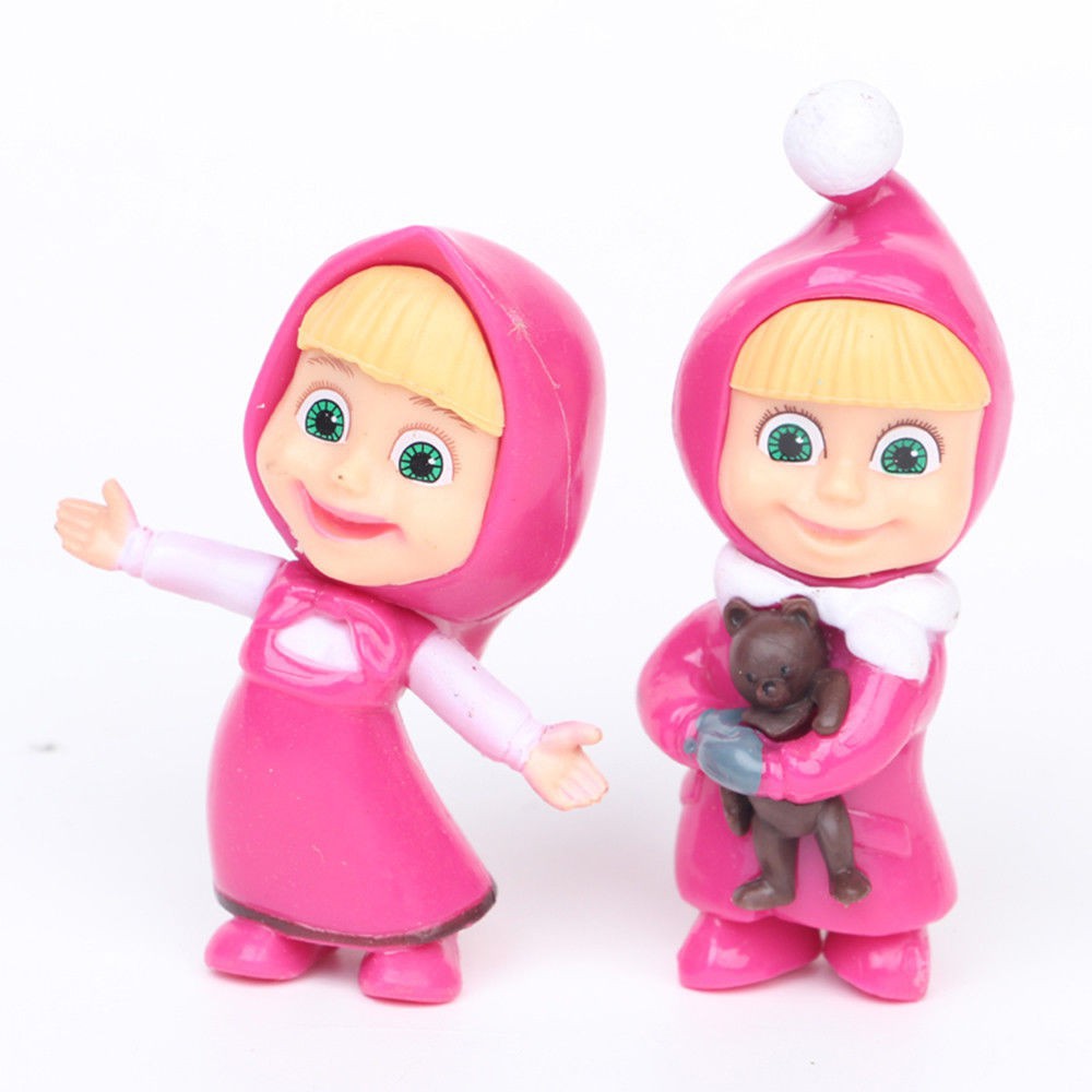 Set 6 Mô Hình Đồ Chơi Nhân Vật Trong Phim Hoạt Hình &Quot; Masha And The Bear &Quot;