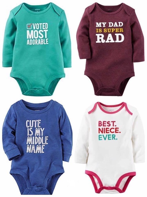 Body Carter dài tay cho bé trai bé gái