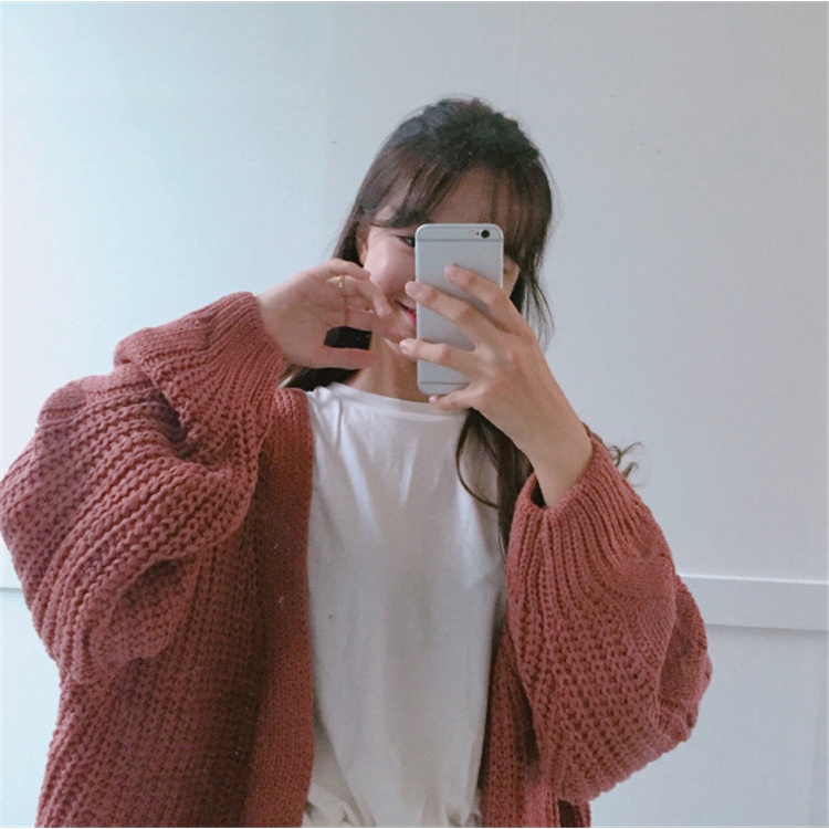 Áo cardigan len đan khoác ngoài ulzzang, cardigan trơn