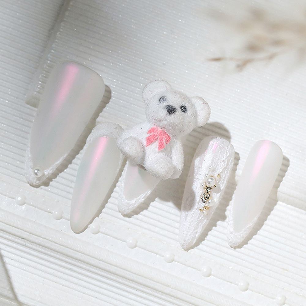 Gấu Lông Nhung Phụ Kiện Trang Trí Móng Tay 3d Thời Trang