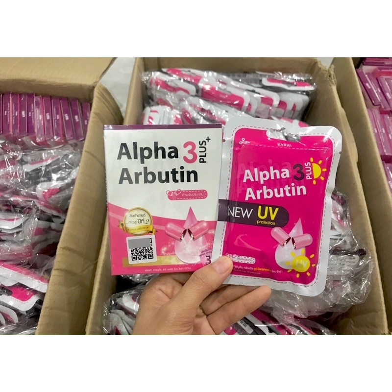 Combo dưỡng thể kích trắng Thái lan Alpha arbutin gồm dưỡng thể lotion 500ml và viên kích trắng Albutin Uv