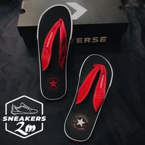 Dép Converse đen quai đỏ chính hãng