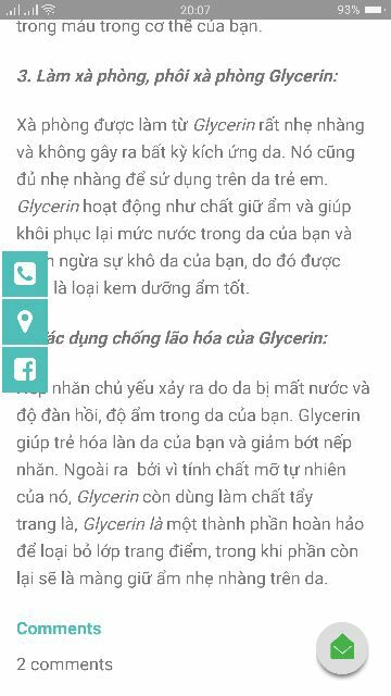 Glycerin thực vật