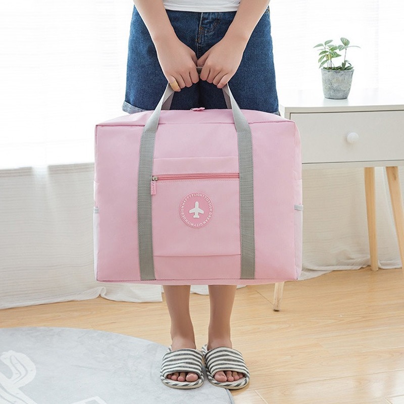 Phong cách Nhật Bản Túi du lịch màu nhỏ Nhỏ tròn tiêu chuẩn Xe đẩy Túi gấp Quần áo du lịch Túi lưu trữ Túi quilt