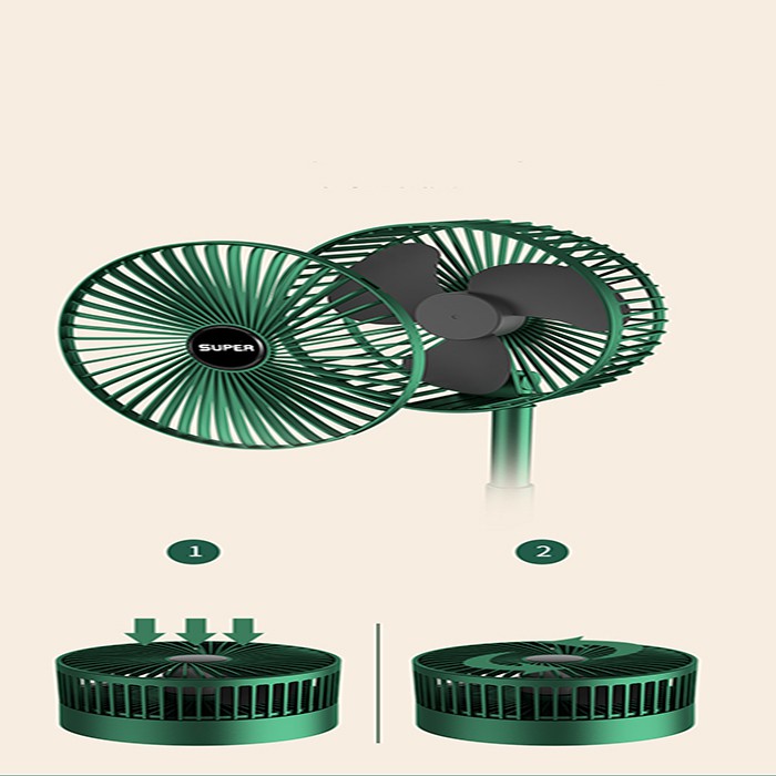 Quạt tích điện cầm tay mini để bàn gấp tròn siêu gọn 3 chế độ gió mạnh pin chạy 6-8 giờ mẫu mới 2021 | BigBuy360 - bigbuy360.vn