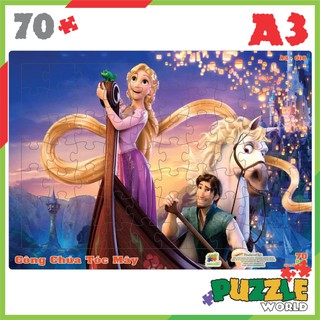 Tranh xếp hình khổ A3 70 mảnh ghép - Xếp hình cho bé gái