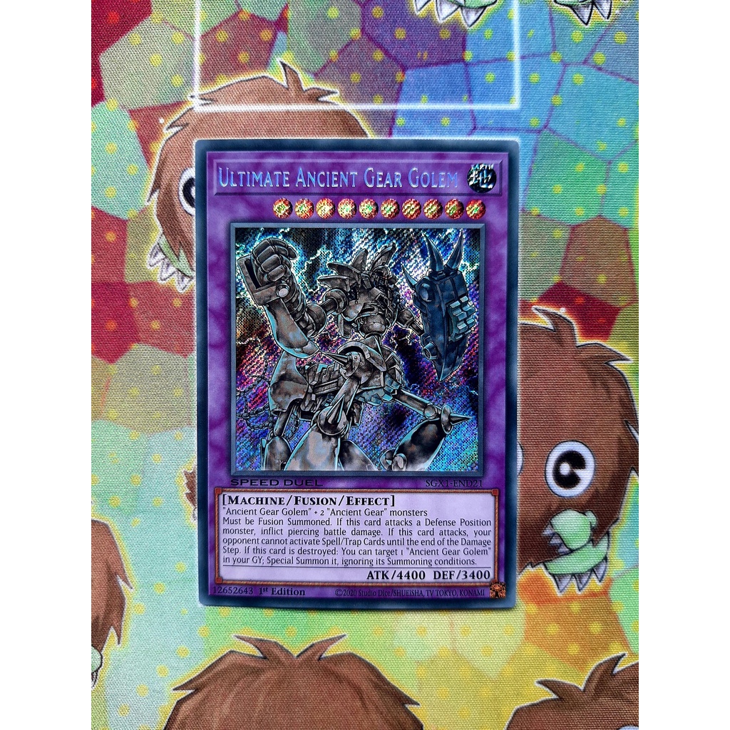 Thẻ Bài Mint90 Yugioh Monster Ultimate Ancient Gear Golem - SGX1-END21 - Secret