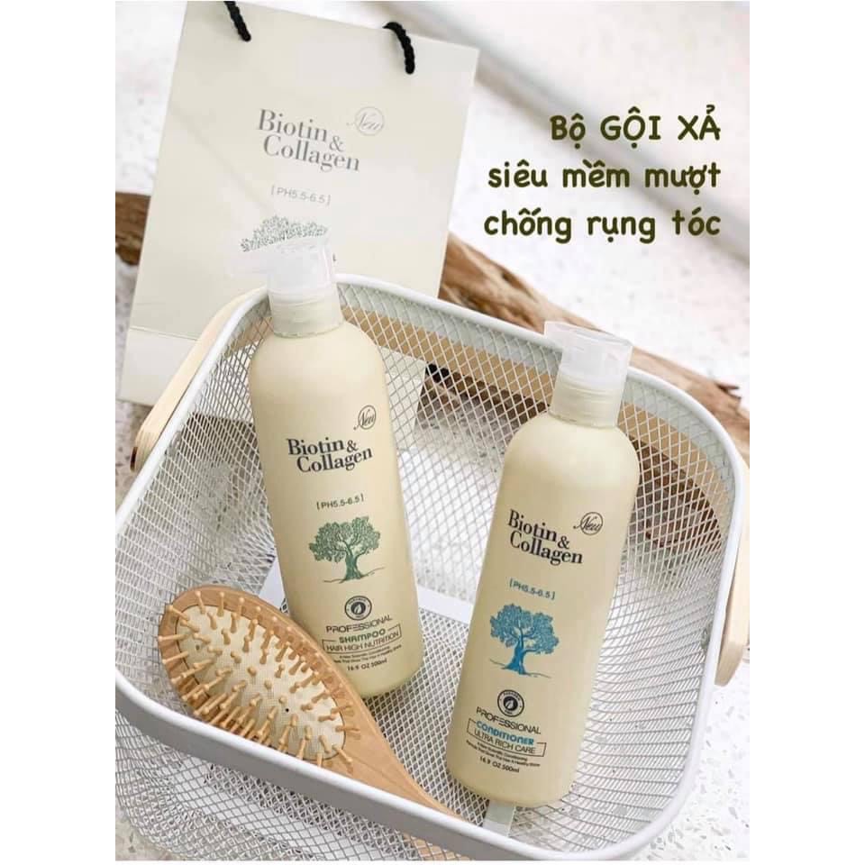 🛑FreeShip🛑Cặp Dầu Gội Xả Biotin Collagen Trắng | Giảm Rụng Tóc,Phục Hồi Tóc Khô Xơ, Hư Tổn ⚜️Hàng Chính Hãng⚜️ | BigBuy360 - bigbuy360.vn