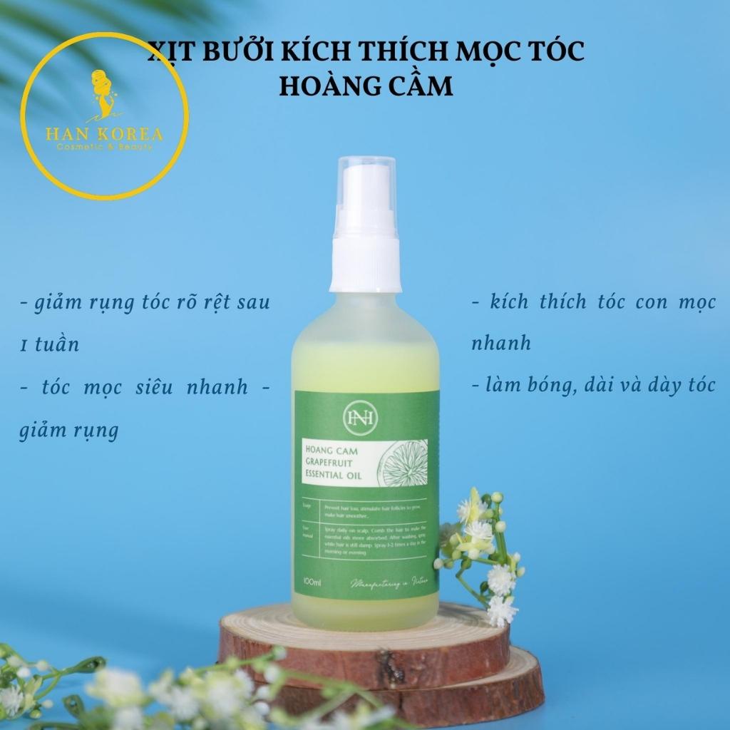 Xịt tóc tinh dầu bưởi Hoàng Cầm 100ml, ngăn rụng tóc, hỗ trợ thúc đẩy quá trình  mọc tóc, dưỡng tóc chắc khỏe HÂN KOREA