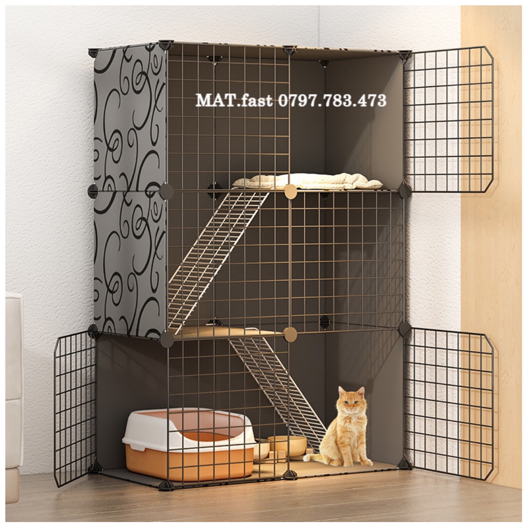 [ FREESHIP] CHUỒNG CHÓ MÈO LƯỚI THÉP LẮP GHÉP