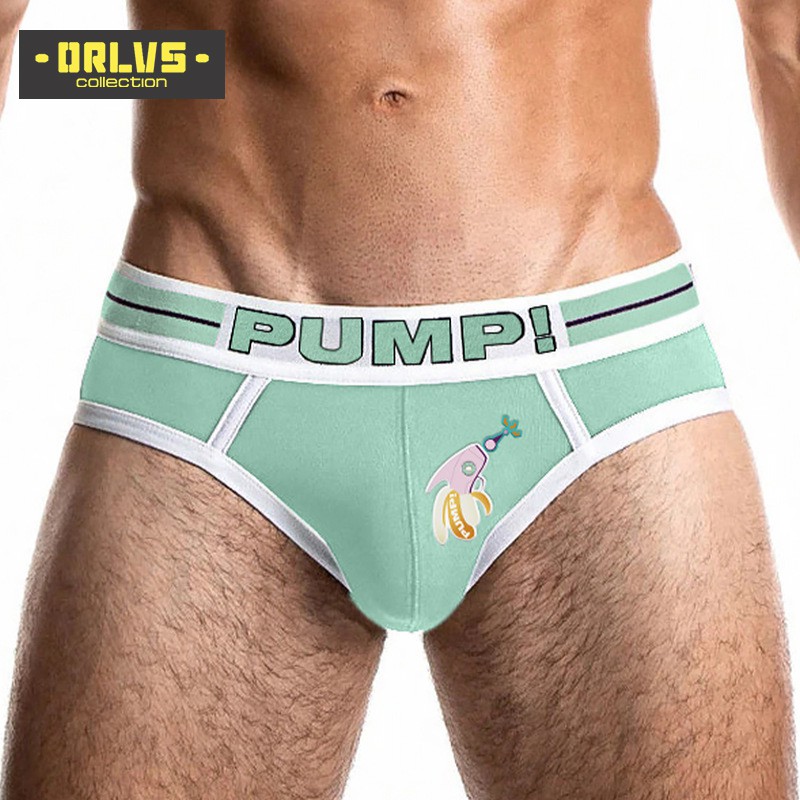 ORLVS Quần lót nam PU038 vải cotton thoải mái gợi cảm