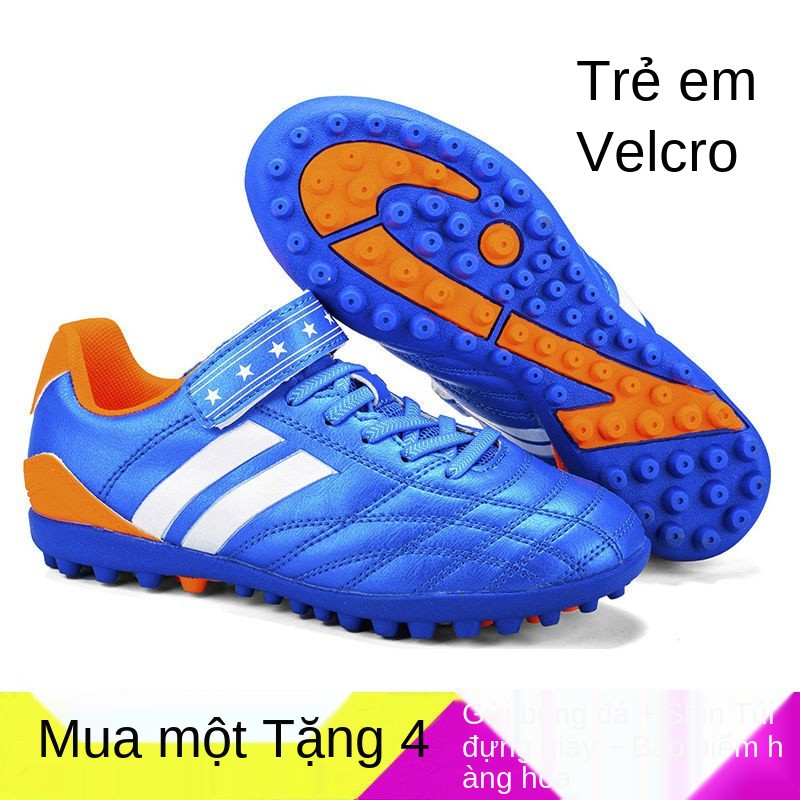 Giày bóng đá Velcro mới, nam, nữ, trẻ em, học sinh, chống trượt và mài mòn thi đấu trường đào tạo gãy móng